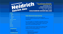 Desktop Screenshot of heidrich-estrich-bau.com
